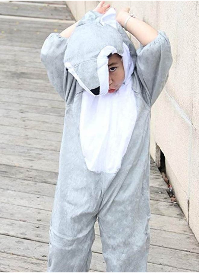 Brain Giggles Brain Giggles Wolf Animal Plush Costume Design Carnival Party Jumpsuit for Kids Boys and Girls Medium  - Image 3