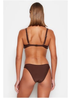 trendyol Green-Brown Color Block Normal Leg Bikini Bottom TBESS23BA00174  - Image 3