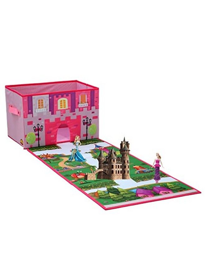 Ramson Princess Castle Storage Box With Playmat For Kidsset Of 1 Pieces 26 Cm (L) X 38.5 Cm (W) X 2.5 Cm (H) (Multicolor) - Image 1