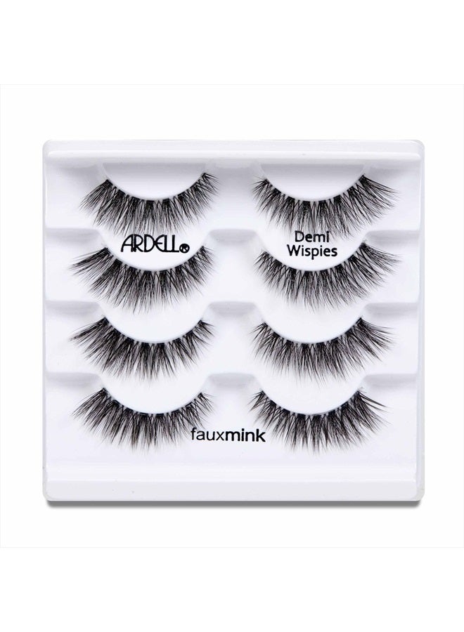 ARDELL رموش صناعية من الفرو الصناعي ديمي ويسبيز متعددة العبوات، 1 عبوة × 4 أزواج - Image 2