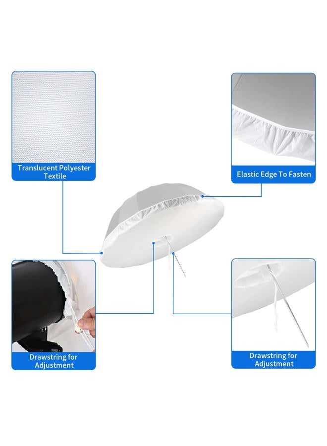 Selens 51 Inch Photography Umbrella Diffuser Soft Cloth for Compatible with 51" Silver Photo Umbrella for Photo Studio Flash Speed Light (Umbrella not Included) - Image 4