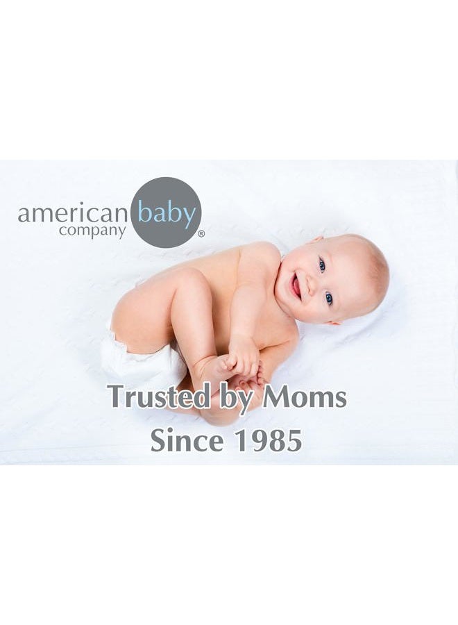 American Baby Company Fitted Crib Sheet 28" x 52", Soft Breathable Neutral 100% Cotton Jersey Sheet, Blue Zigzag, for Boys and Girls, Fits Crib and Toddler Bed mattresses  - Image 4