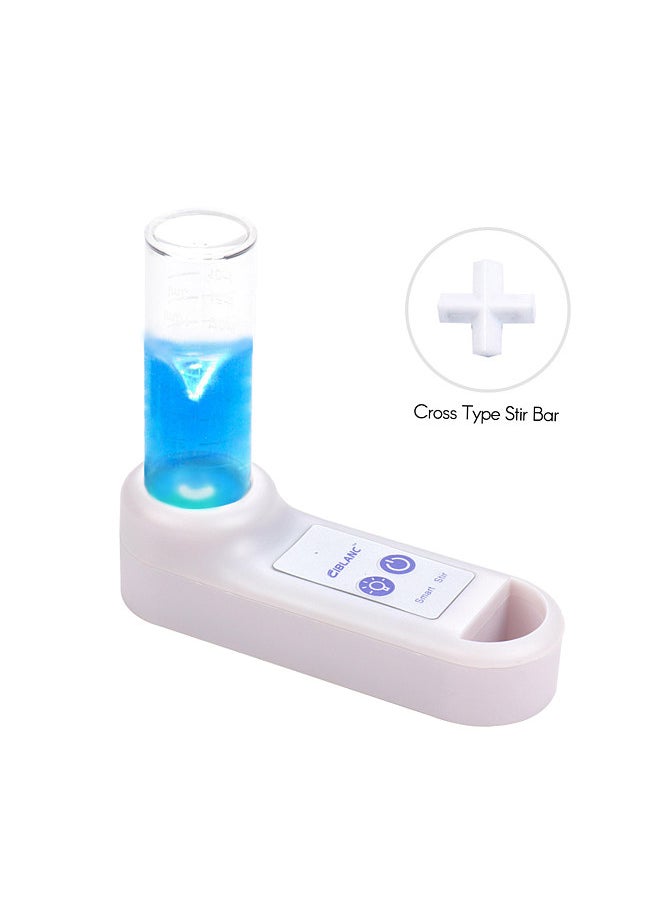 Generic - Portable Laboratory Magnetic Stirrer Mixer with Cross Type Stir Bar Max. Stirring Capacity 50ml Batteries Operated Experiment Equipments - Image 1