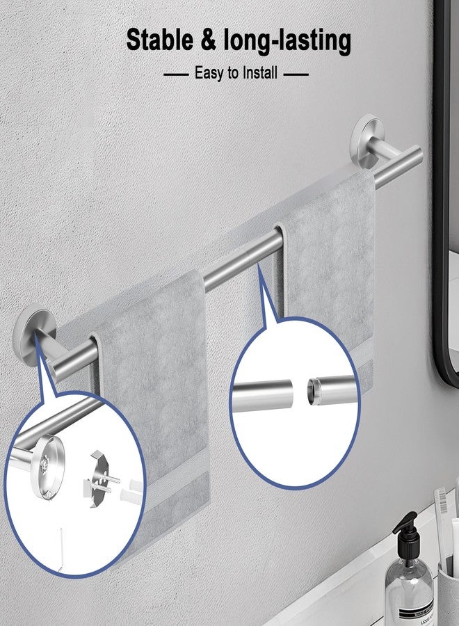 SCILIVE Brushed Nickel Towel Bar, 18 Inch Towel Racks for Bathroom Wall Mounted, SUS304 Stainless Steel Bathroom Towel Holder, Total Length 20.4 Inch Towel Bars - Image 5
