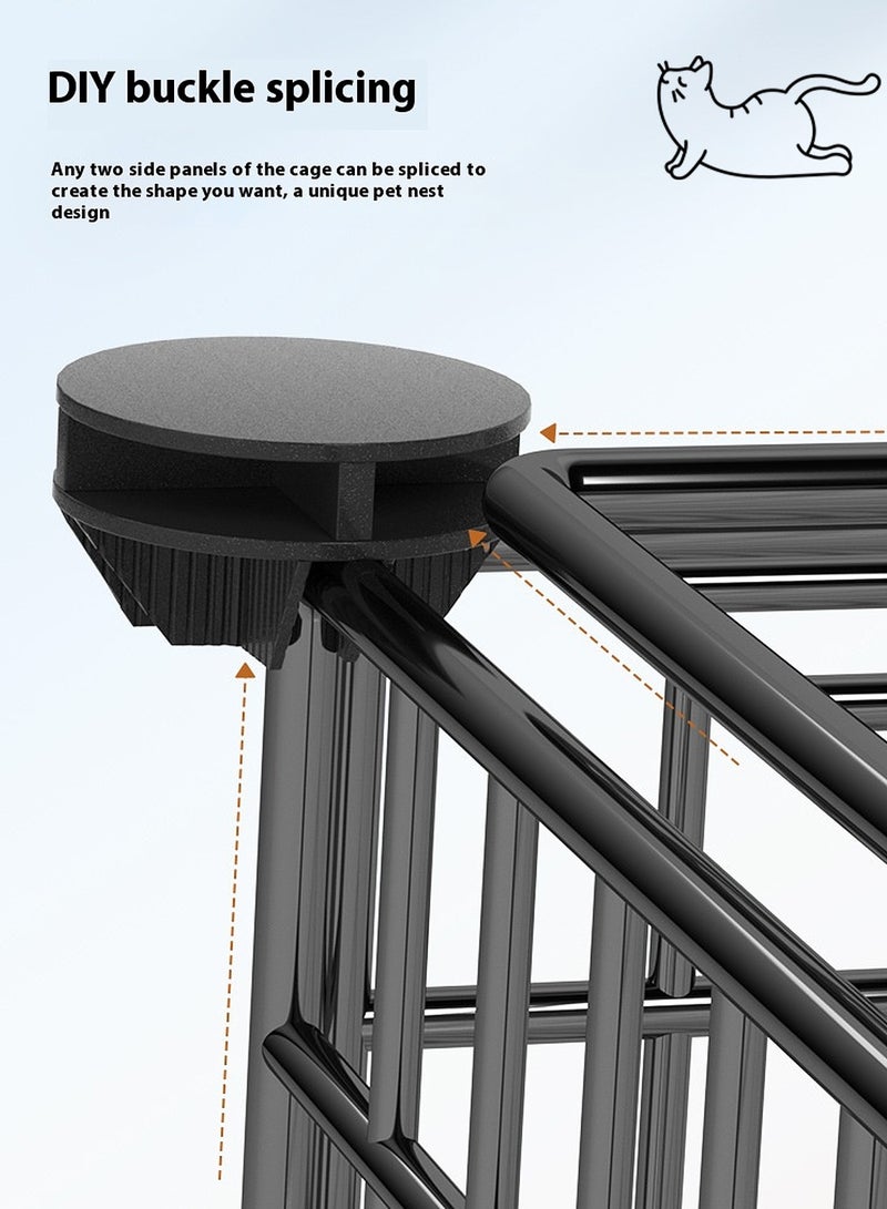 كيدل قطة قفص القطة غلافات معدنية قطة الكلاب ل 1-2 القطط ، الأرنب - Image 2