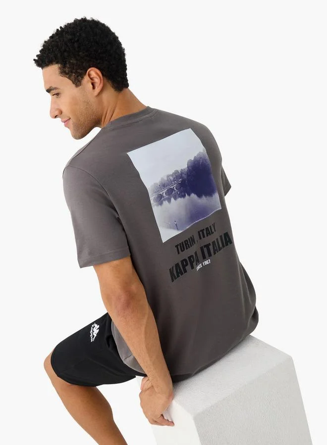 Kappa Printed T-shirt with Crew Neck and Short Sleeves