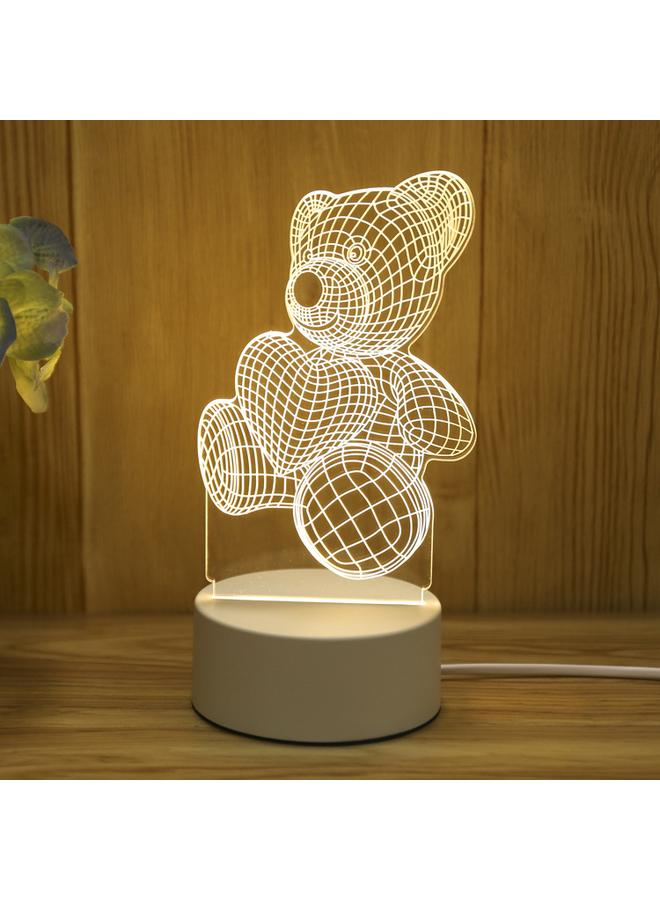 Bluejw Creative Bedroom Bedside 3d Night Light Children's Holiday Student Gift Usb Desk Lamp Logo Gift - Image 2