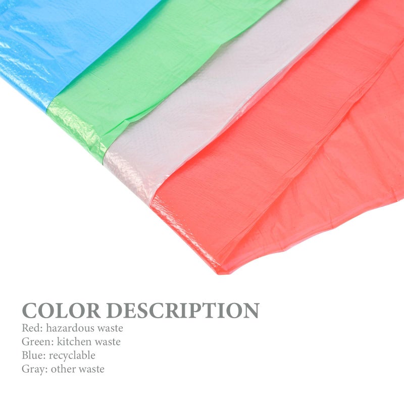 Biodegradable Kitchen Trash Bags 30 Count Thickened Color Coded 4 Rolls For Home Bathroom Hotel - Image 5
