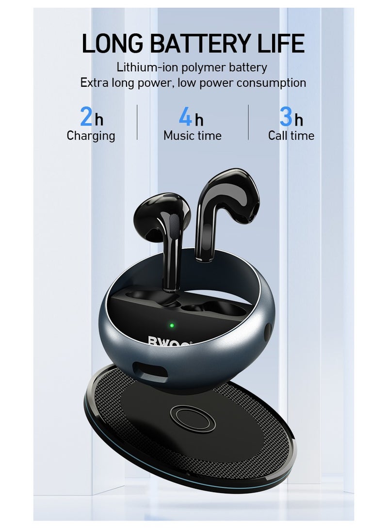 BWOO True Stereo Wireless Earphone Black - Image 4