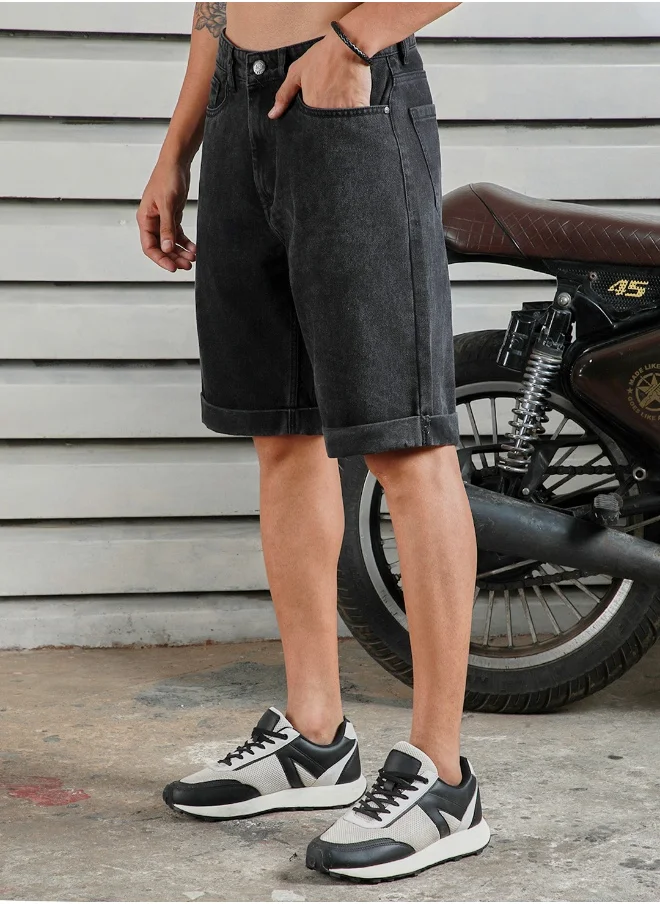 هاي ستار Men Black Shorts