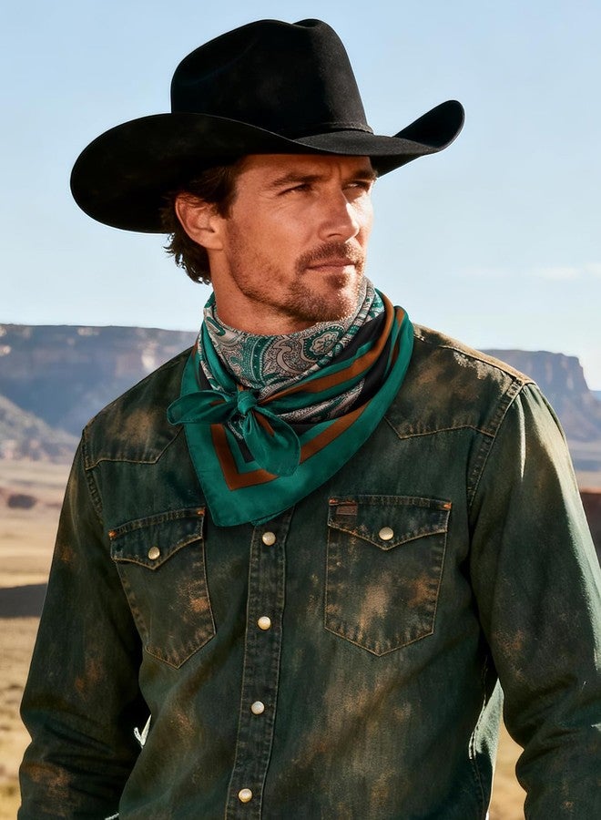 جيرينلي منديل رجالي أنيق من جيرينلي، مزين بنقشة بيزلي، مصنوع من الساتان، بتصميم مربع أنيق. - Image 4