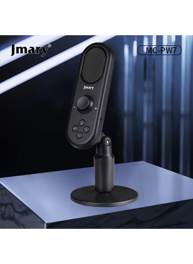 Jmary Professional USB Podcast Microphone for PC & Laptop – Studio-Quality Condenser Mic with Hypercardioid Pickup, Adjustable Gain, Zero-Latency Headphone Monitoring, 360° Rotatable Stand, Noise Reduction, and Plug & Play USB Setup – Ideal for Streaming, Podcasting, Gaming, Voiceovers, Online Meetings, and Content Creation - Image 5