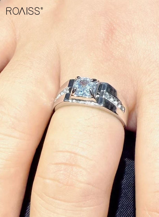 خواتم زواج مفتوحة من المويسانيت المقلد مطلية بالذهب للجنسين