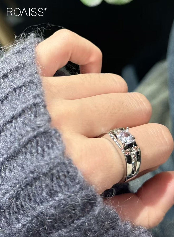 خواتم زواج مفتوحة من المويسانيت المقلد مطلية بالذهب للجنسين