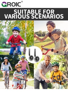 GROIC 1 Pair Training Wheels for Bike, Kids' Bicycle Training Wheels Flash Mute Heavy Duty Rear Wheel with Stabilizers Mounted (for 12 14 16 18 20 inch Kids Bike) Flash Mute Big Bicycle Wheel  - Image 5