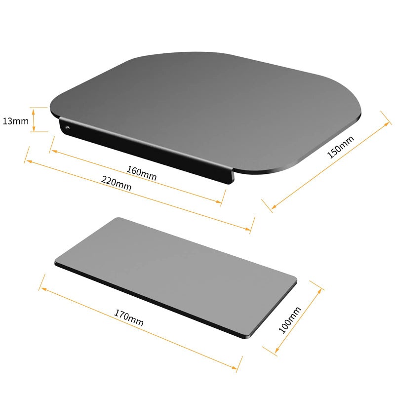 Pholiten Monitor Mount Reinforcement Plate for Thin, Glass and Other Fragile Table Tops, Steel Bracket Plate Fits Most Monitor Stand C Clamp Installation - Image 2