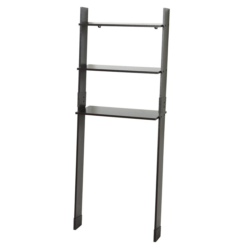 Zenna Home Zenna Home Leaning Wood LadderStyle Bathroom Spacesaver Storage Shelves Espresso 