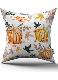 Cango Home Orange Halloween Pumpkin Patterned Digital Printed Throw Pillow Cover CGH767 