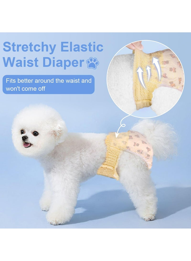 CMGTYYD. حفاضات كلاب للإناث، حفاضات جرو يمكن التخلص منها مع خصر قابل للتمدد، حفاضات كلاب قابلة للسحب للكلاب في الحرارة، تصميم فائق الامتصاص ومقاوم للتسرب، 10 قطع، مثالية للكلاب المتوسطة (M) - Image 3