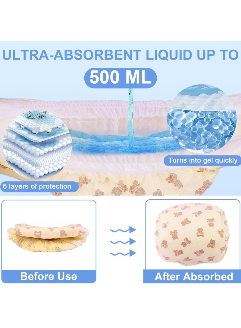 CMGTYYD. حفاضات كلاب للإناث، حفاضات جرو يمكن التخلص منها مع خصر قابل للتمدد، حفاضات كلاب قابلة للسحب للكلاب في الحرارة، تصميم فائق الامتصاص ومقاوم للتسرب، 10 قطع، مثالية للكلاب المتوسطة (M) - Image 4