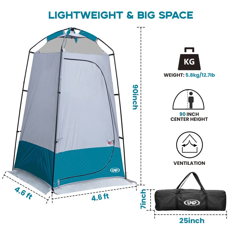 Unp Shower Tent, Outdoor Camping Privacy Shelter-Dressing Changing Room-Portable Toilet Tent for Hiking Sun Shelter Picnic Fishing - Image 2