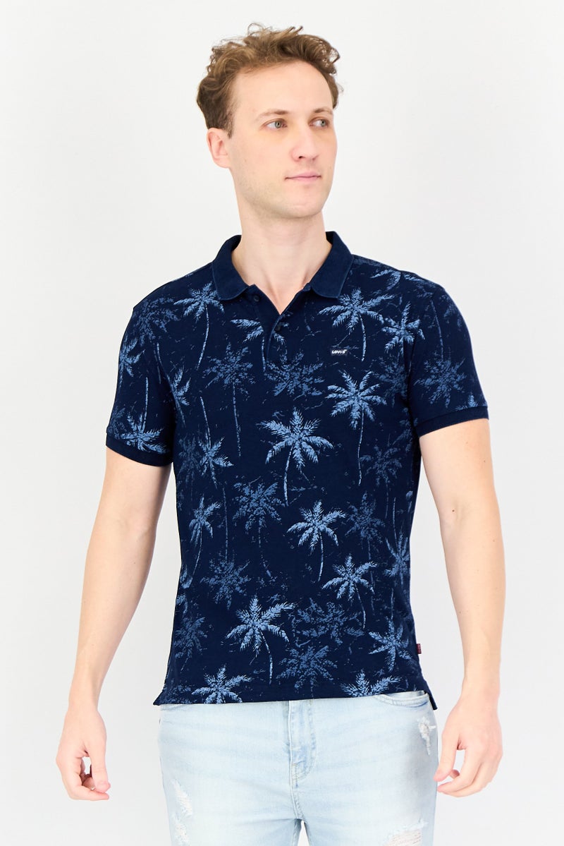 Levi's قميص بولو بأكمام قصيرة عادية للرجال، مطبوع بألوان متعددة - Image 1