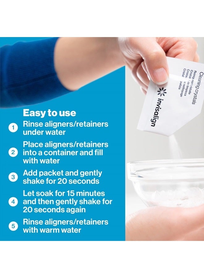 INVISALIGN Cleaning Crystals for Clear Aligners and Retainers, (50 Packets) - Image 4