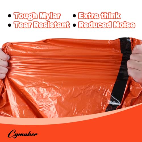 Cymuber Emergency Sleeping Bag Survival Bag, Cymuber Portable Waterproof Thermal Bivy Sacks Tac Bivvy Bags,Camping Mylar Sleeping Bag Survival Gear Emergency Blankets Survival Shelter - Image 4