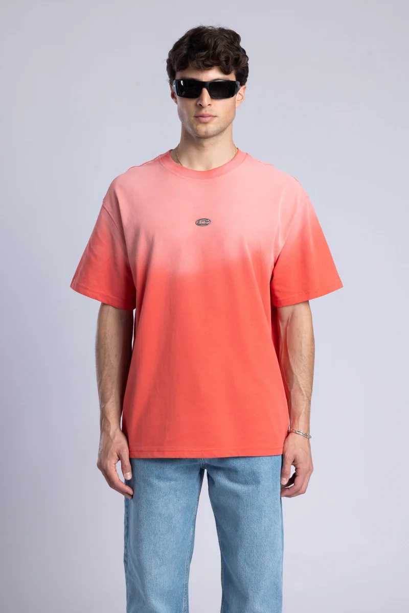 Catch Metal Logo Detail Washed T-shirt