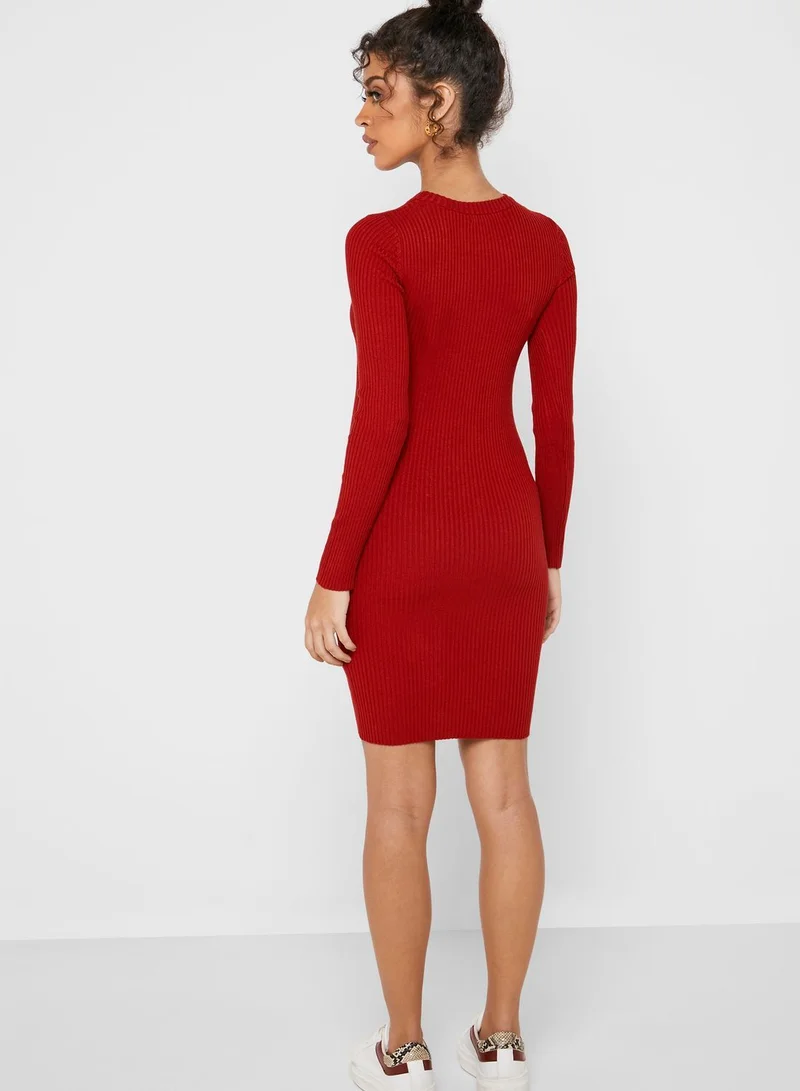 FOREVER 21 Ribbed Bodycon Sweater Dress