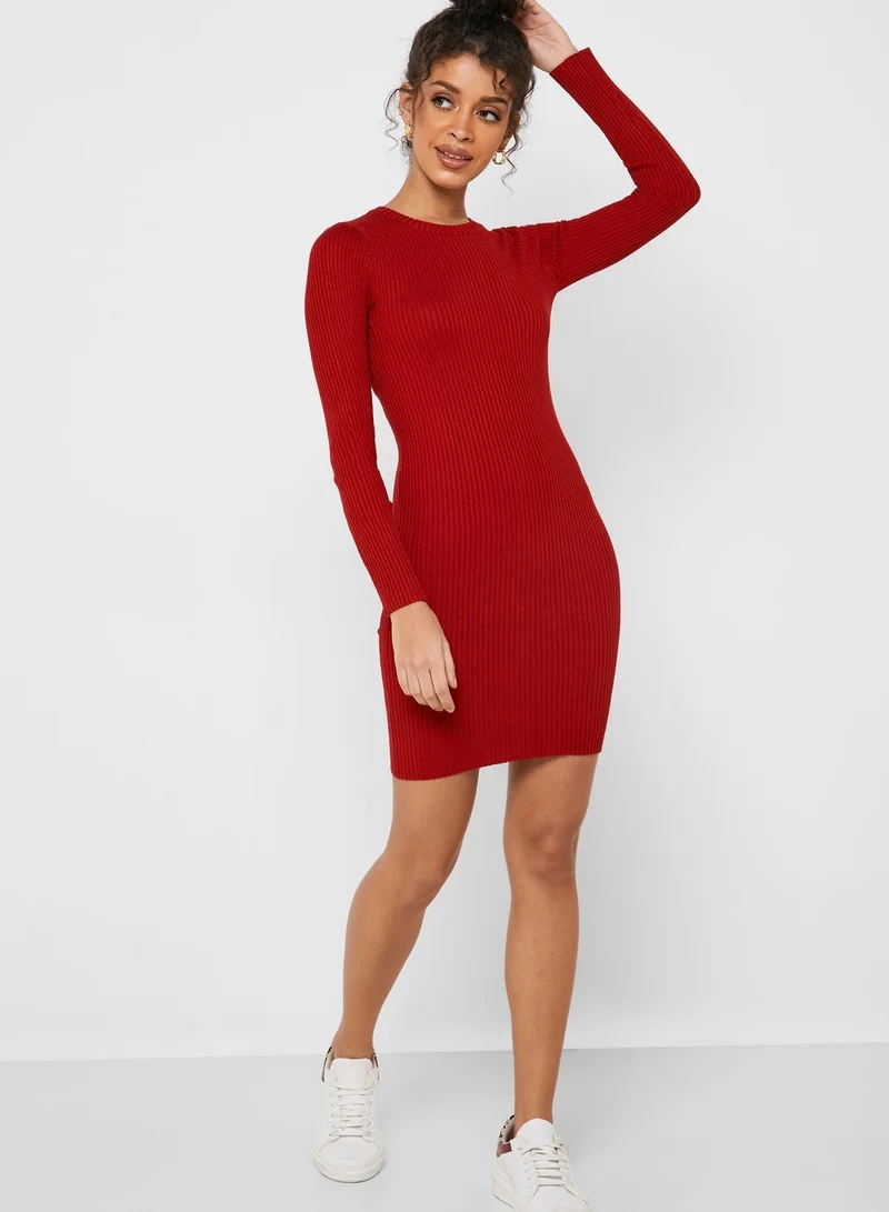 FOREVER 21 Ribbed Bodycon Sweater Dress