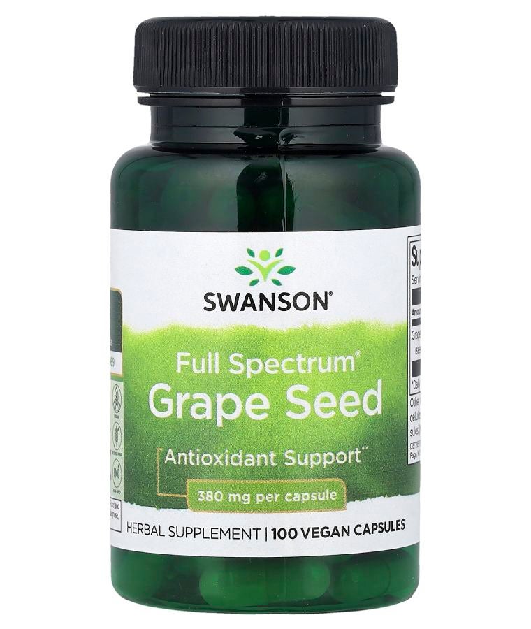SWANSON Full Spectrum® Grape Seed 380 mg 100 Vegan Capsules