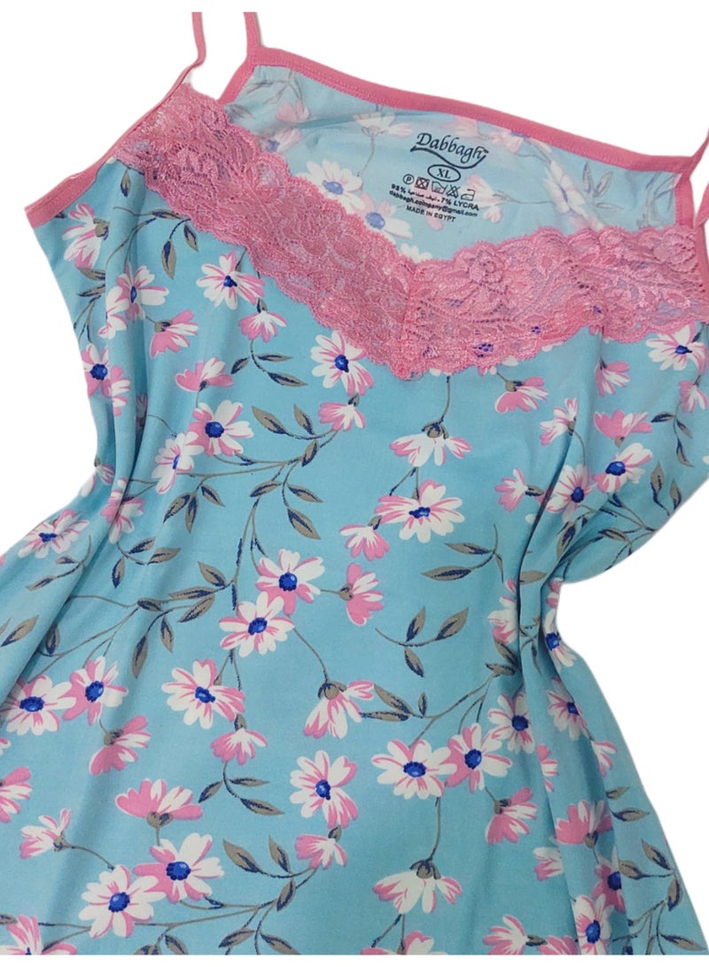 Dabbagh Home wear lingerie dress long comfortable trendy cash mayo with short sleeves  - Image 2