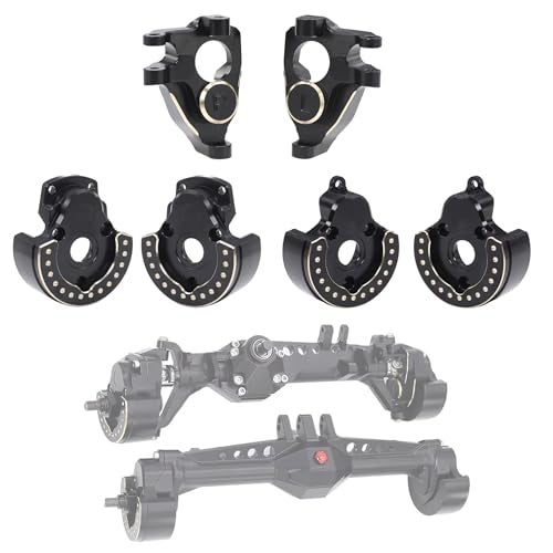 AMK F10 Axle Brass Knuckle Weights with Front Rear Portal Covers for 110 RC Crawler Vanquish VRD VS410 Phoenix Lower COG LCG Upgrade Parts 3in1 Set - Image 1