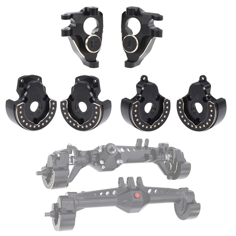 AMK F10 Axle Brass Knuckle Weights with Front Rear Portal Covers for 110 RC Crawler Vanquish VRD VS410 Phoenix Lower COG LCG Upgrade Parts 3in1 Set - Image 3