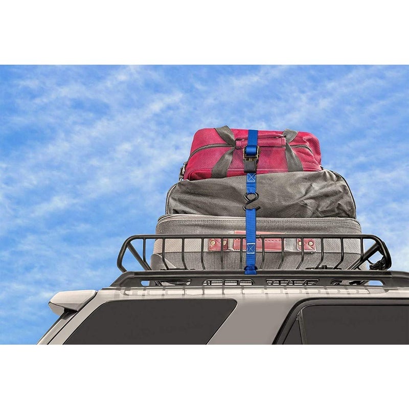 TORIOX Portable Ratchet Strap Bike Tension Rope Luggage Transport Lashing Tow Truck Car Cargo Motorcycle Tie Down Belt Strong 500 Kg Load Cap/ 1500 Kg Break Strength Capacity (Multi Color) - Image 5