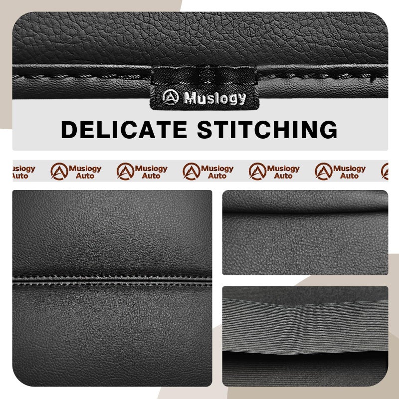 Muslogy Center Console Armrest Cover Fit for Ford F250 F350 F450 2023-2025 2026 Super Duty Accessories, Comfort Armrest Pad Console Lid Cushion Vegan Leather Regular Thick(Bucket Seat ONLY) - Image 4