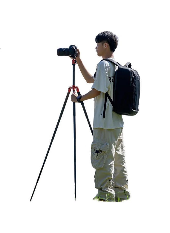 Fotopro Air 3 Dual Panoramic Ball Head Carbon Fiber Camera Mirrorless Photography And Videography Tripod, Original Carbon Gray, Weight/0.9Kg, Phone Clamp - Image 3