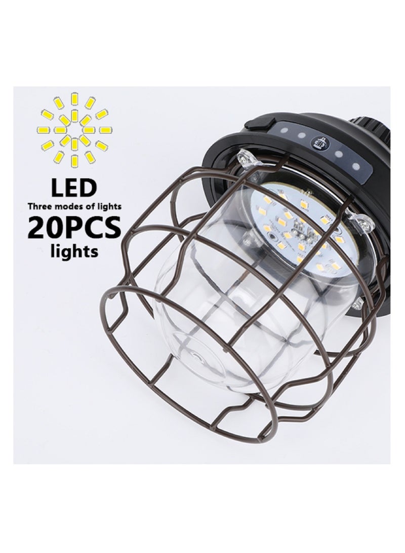 Excefore LED Camping Light Rechargeable Portable Tent Light with Clip Hook 3 Light Mode IPX4 Waterproof Perfect Lantern Flashlight Hurricane Emergency Survival Pack Hiking Fishing Home - Image 3