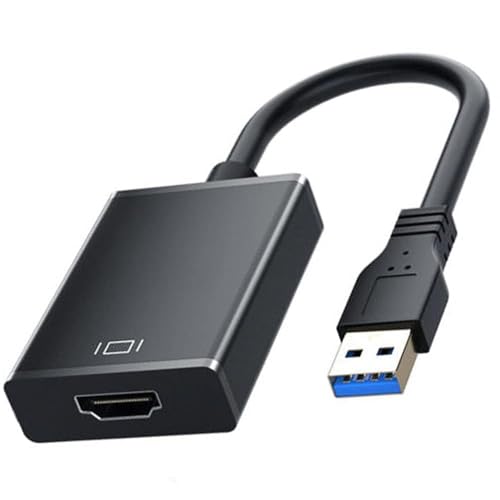 VOOCME USB to HDMI Adapter, USB 3.0/2.0 to HDMI 1080P Video Graphics Cable Converter Compatible with Windows 7/8/8.1/10,Desktop, Laptop, PC, Monitor, Projector, HDTV - Image 1