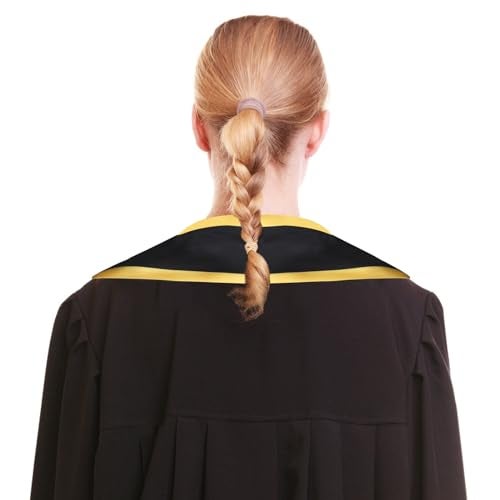 Lawei 4 Pieces 72 Inch Unisex Graduation Stole, Adult Plain Graduation Sash Honor Classic End With Trim for Academic Commencements, 2024 Personalized Graduation Sash Gift, Black - Image 4