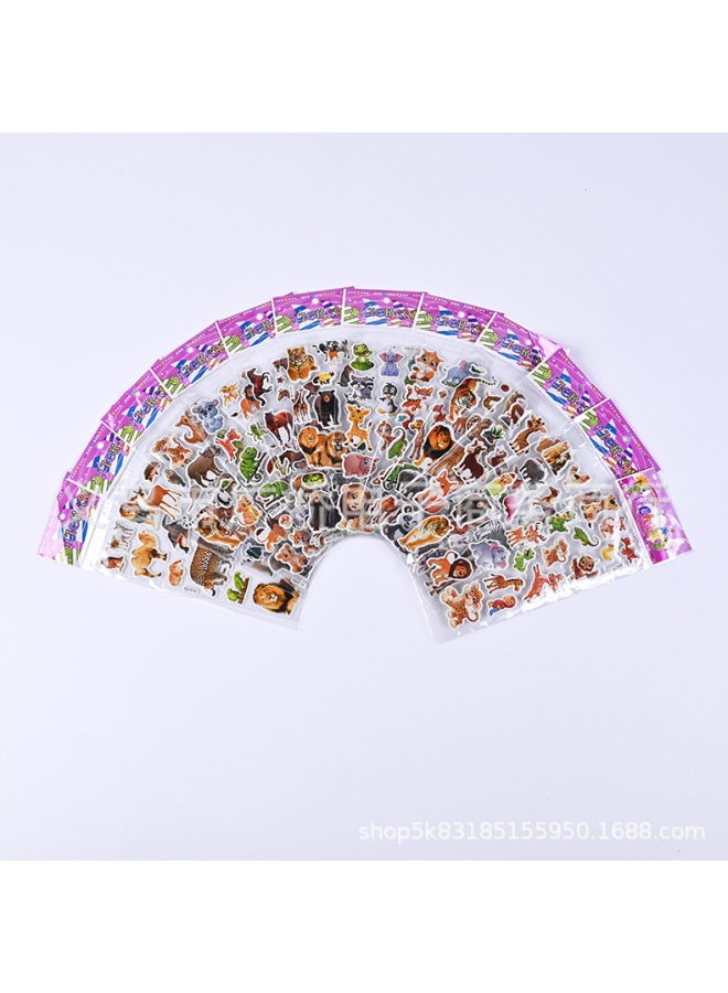 اكس اس ملصقات كرتونية مجسمة فقاعية، ملصقات مكافأة لرياض الأطفال، ملصقات لاصقة على شكل فراشات حب كرتونية، ملصقات مجسمة ثلاثية الأبعاد للأطفال - Image 1