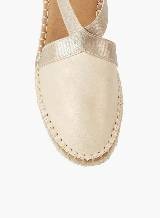 Peppermint Gold Women Wedge Heel Slingback Espadrilles for Women | Best Price UAE