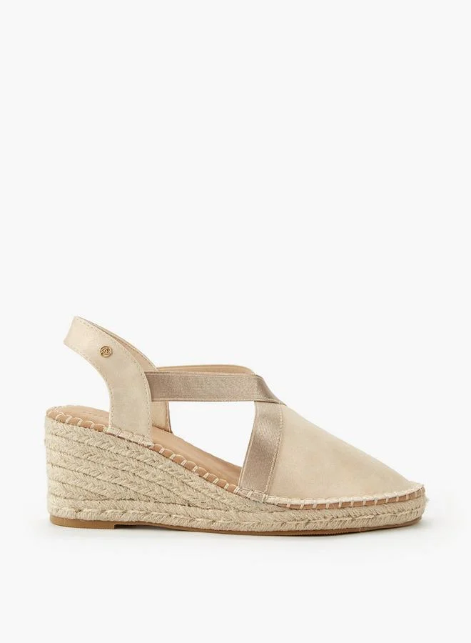 Peppermint Gold Women Wedge Heel Slingback Espadrilles for Women | Best Price UAE