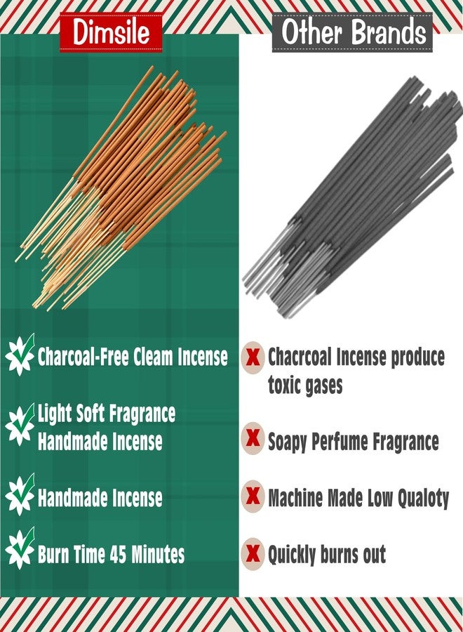 Dimsile 240 Pack Christmas Incense Sticks Natural Incense Sticks Set of 6 Insenses Cinnamon Peppermint Apple Cranberry Vanilla Caramel Pine Tree Citrus Organic Natural - Image 3