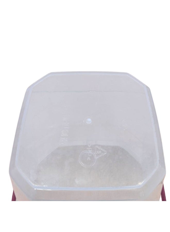 إس إن إتش أسطوانة تخزين أوساكا بغطاء قفل ومقابض جانبية | حاوية شفافة محكمة الإغلاق بغطاء أحمر | منظم متعدد الاستخدامات للمنزل والمطبخ - Image 5