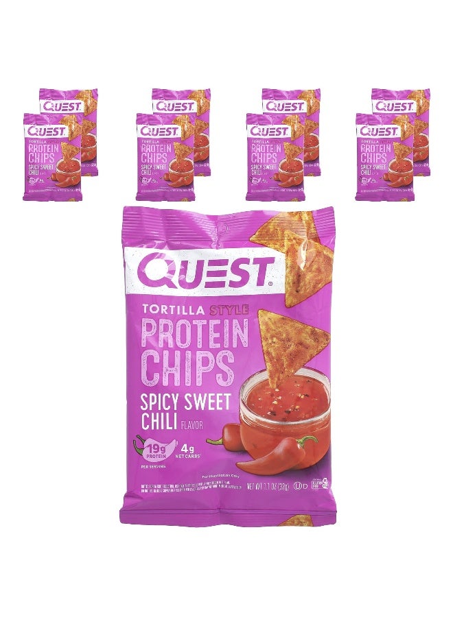 QUEST NUTRITION Quest Nutrition, Tortilla Style Protein Chips, Spicy Sweet Chili, 8 Bags, 1.1 oz (32 g) Each 