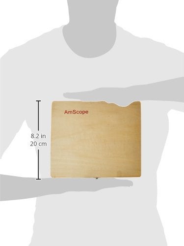 AmScope PS100D Prepared Microscope Slide Set for Basic Biological Science Education, 100 Anatomy and Botany Slides, Set D, Includes Fitted Wooden Case - Image 3