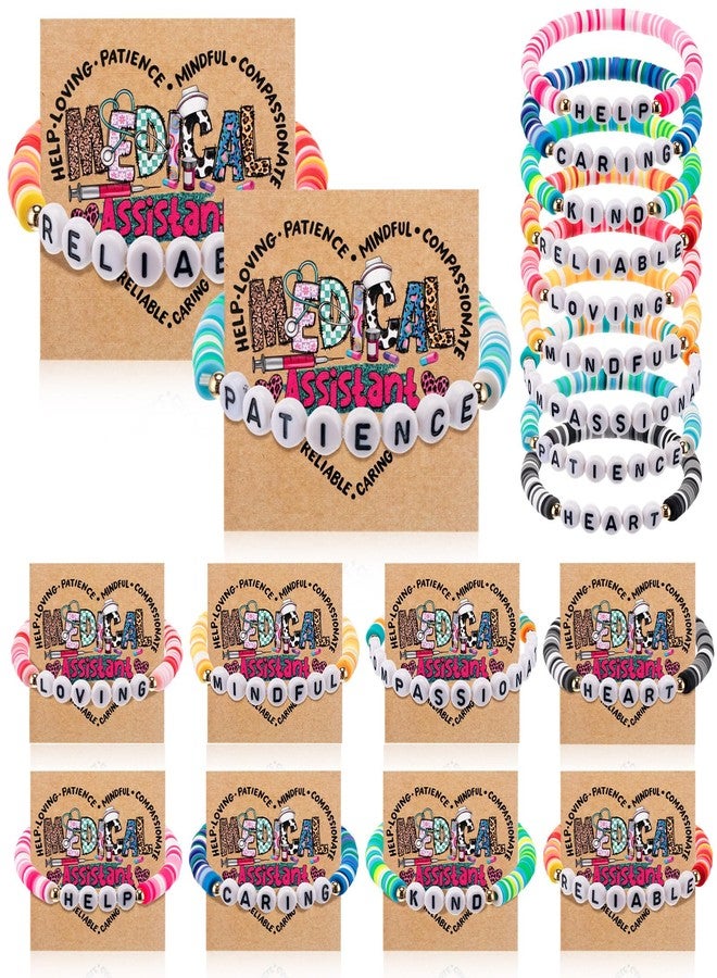 تونديامو مجموعة تونديمو المكونة من 18 مجموعة من أساور الخرز للممرضات الممارسات، هدايا تقديرية بالجملة لعيد الميلاد، مع بطاقة لزميلات العمل (مساعدات طبيات). - Image 1