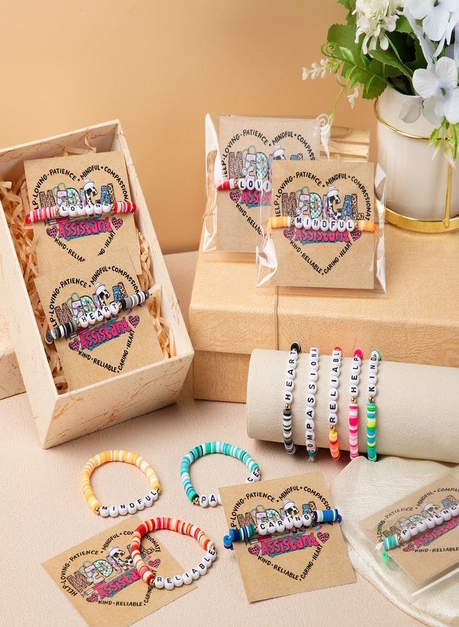 تونديامو مجموعة تونديمو المكونة من 18 مجموعة من أساور الخرز للممرضات الممارسات، هدايا تقديرية بالجملة لعيد الميلاد، مع بطاقة لزميلات العمل (مساعدات طبيات). - Image 5